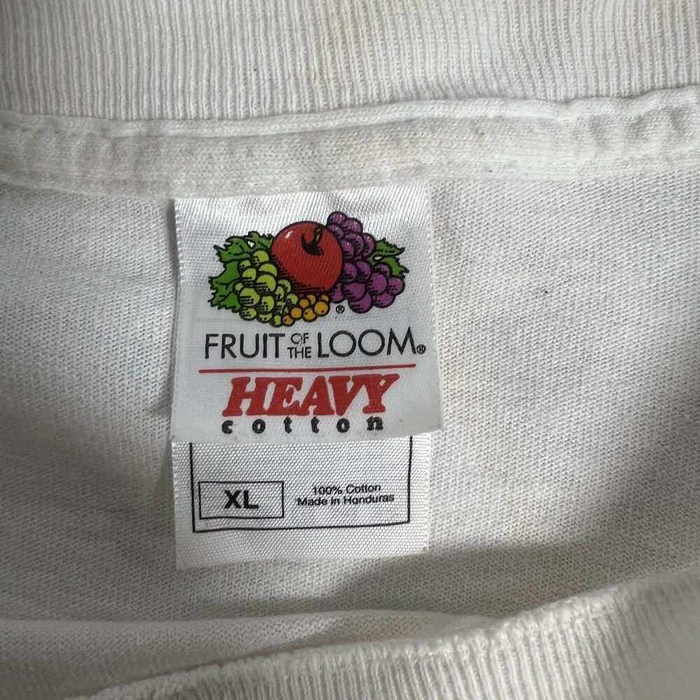 Fruit of the Loom Heavy Cotton Men’s XL White LS Crew Neck Surf Tee - Picture 6 of 8